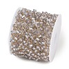 Glass & 304 Stainless Steel Beaded Chains SA-CBAD321-04A-2