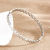 304 Stainless Steel Open Hinged Cuff Bangles WG7032F-02-1