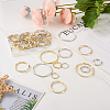 Yilisi 48Pcs 8 Style Alloy Linking Rings FIND-YS0001-12-16