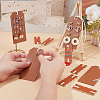 Imitation Leather Earring & Necklace Anti-Winding Display Cards with Wool EDIS-OC0001-08-3