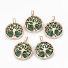 Synthetic Malachite Pendants G-S292-10A-G-1