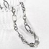 Non-Tarnish 304 Stainless Steel Figaro Chain Necklaces NJEW-O124-03P-4