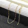 Rack Plating Brass Dapped Chain Necklaces for Women NJEW-H049-04G-1