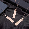 304 Stainless Steel Pendants STAS-UN0013-42RG-3