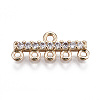 Brass Micro Pave Clear Cubic Zirconia Chandelier Component Links X-KK-S359-163-RS-1