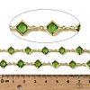 Brass Glass Rhombus Link Chains CHC-R001-05G-03-3
