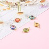 Handmade Millefiori Glass Links Connectors X-PALLOY-JF00628-5