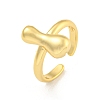 Brass Letter Open Cuff Rings for Women RJEW-G313-01I-G-1