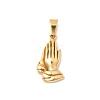 304 Stainless Steel Pendants STAS-G378-01G-1