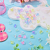 60Pcs UV Plating Transparent Acrylic Beads MACR-TADJ0001-07-4