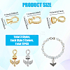 SUPERFINDINGS 12pcs 6 styles Brass Fold Over Clasps KK-FH0006-90-2