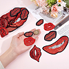 21Pcs 7 Styles Computerized Embroidery Polyester Sew on Patches PATC-PH0001-87-3