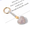 PU Leather & Rhinestone Keychain PW-WG15996-02-1