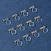 12Pcs 2 Colors 304 Stainless Steel and Plastic Clip-on Earring Findings KY-FS0001-28-7