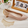 2Pcs Alloy & Glass Rhinestones Tassel Shoe Decoration Chain FIND-GF0005-26-4