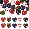 20Pcs 5 Colors Handmade Millefiori Glass Beads LAMP-CW0001-10-2