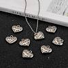 Heart with Word Peace 316 Surgical Stainless Steel Pendants STAS-I061-166-5