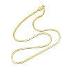 Brass Flat Snake Chain Necklaces NJEW-A042-02G-02-4