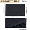 8 Bags Rectangle Nylon Blank Hook & Loop Tapes DIY-CY0003-36-2