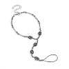 Adjustable Alloy Hollow Oval Link Chain Stretch Toe Ring Anklets for Women FS-WG598B5-01-5