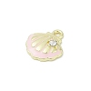 Rack Plating Alloy Enamel and Rhinestone Pendants PALLOY-R151-40G-03-2