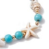 2Pcs 2 Styles Shell Beaded Bracelets BJEW-TA00589-02-4