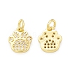 Rack Plating Brass Micro Pave Clear Cubic Zirconia Charms KK-C011-58G-1