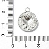 304 Stainless Steel Rhinestone Pendants STAS-L022-446P-3