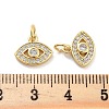 Rack Plating Brass Micro Pave Clear Cubic Zirconia Charms KK-C063-03G-3