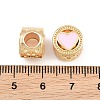 Alloy Enamel European Beads AL-CBAC2D3-22G-01-3