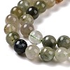 Natural Green Rutilated Quartz Beads Strands G-D481-11B-4