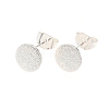 304 Stainless Steel Stud Earring Findings STAS-Z021-A-01S-1