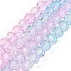 Transparent Painted Glass Beads Strands X1-DGLA-A034-T8mm-A22-2