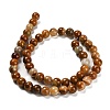 Natural Wood Lace Stone Beads Strands G-B128-A04-03-5