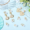10Pcs Round Brass Brass Micro Pave Clear Cubic Zirconia Ear Cuff Findings KK-BBC0022-45-4