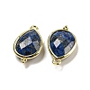 Natural Dyed Lapis Lazuli Faceted Pendants G-M431-15G-05-2