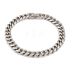 304 Stainless Steel Cuban Link Chain Bracelets BJEW-G766-01P-02-4