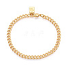 Brass Curb Chain Bracelets for Women BJEW-N032-07D-G-2