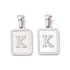 304 Stainless Steel Pave Shell Pendants STAS-G327-01P-K-1