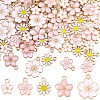 100Pcs 5 Styles Alloy Enamel Pendants ENAM-BM0001-06-1