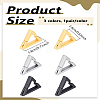 6Pcs 3 Colors Stailess Steel Cuff Earrings EJEW-LP0007-052-2