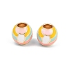 Brass Enamel European Beads KK-CBA6818-11G-1