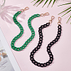 2Pcs Acrlic Curb Chain Bag Extender Chains HJEW-DR00279-3