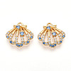 Brass Micro Pave Cubic Zirconia Charms X-KK-N261-102G-1