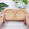 2 Round Slots Bamboo Serving Tray ODIS-WH0329-38B-3