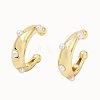 Brass ABS Plastic Pearl Cuff Earrings for Women PL-CBA43D6-01G-4
