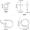 Unicraftale DIY 304 Stainless Steel Earring Making DIY-UN0001-38P-3