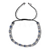 Natural Blue Spot Jasper Beads Braided Bead Bracelets for Men FW9359-1-1