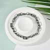 Tarnish Resistant Rectangle 201 Stainless Steel Chain Bracelets LS-BJEW-N240-06P-1