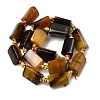 Natural Banded Agate Beads Strands G-H342-C01-02-3